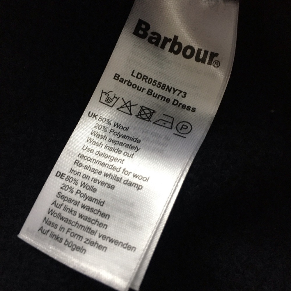 NWT Barbour Burne Long Sleeve Wool Blend Sweater Knit Dress - Picture 16 of 16